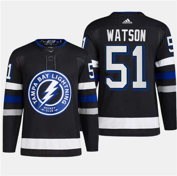 Mens Tampa Bay Lightning #51 Austin Watson Black 2024 Stadium Series Stitched Jersey Dzhi